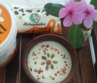 A bowl of Akshayakalpa organic curd