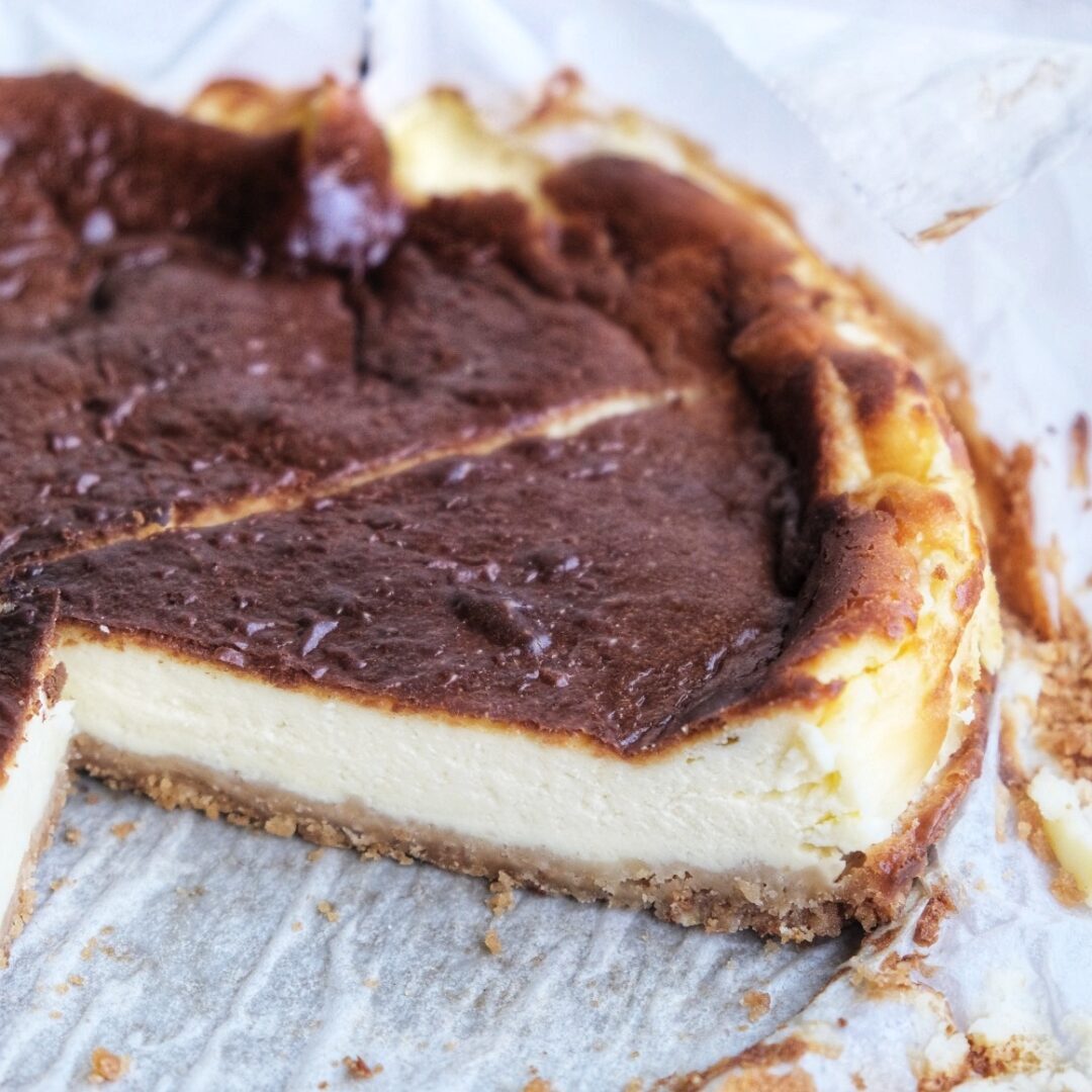 Healthy Basque cheesecake